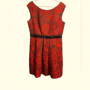 Eliza J Cocktail Xmas Dress, Fit & Flair, Crinoline  Skirt, Back Zipper Size 14